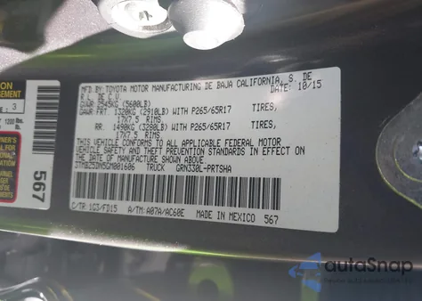 2016 Toyota Tacoma Trd Sport z USA, uszkodzony, nr VIN 3TMBZ5DN5GM001606